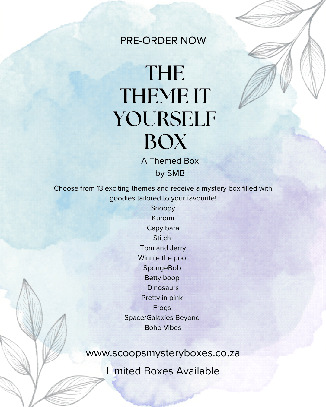 The Theme It Yourself Box - Scoops Mystery Boxes - 
